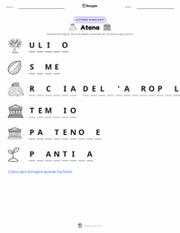 Anteprima della scheda stampabile di Atena e la contesa per Atene