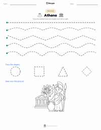 Athena printable worksheet preview