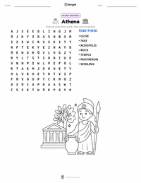 Athena printable worksheet preview