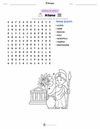 Anteprima della scheda stampabile di Atena e la contesa per Atene
