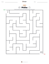 Phidias printable worksheet preview