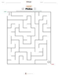 Phidias afdrukbare werkblad voorbeeld
