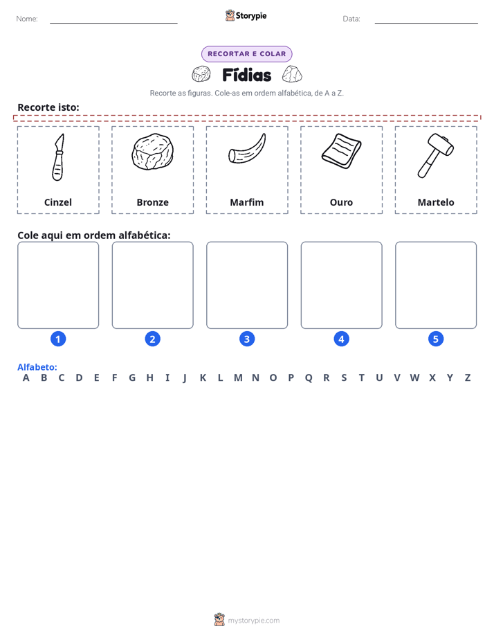 Recortar & Colar Alfabeto