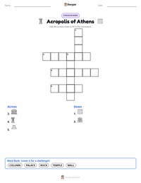 Acropolis of Athens printable worksheet preview