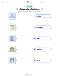 Acropolis of Athens printable worksheet for kids