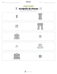 Vista previa de la hoja de trabajo imprimible de Acrópolis de Atenas
