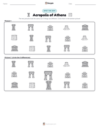 Acropolis of Athens printable worksheet preview