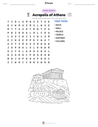 Acropolis of Athens printable worksheet preview