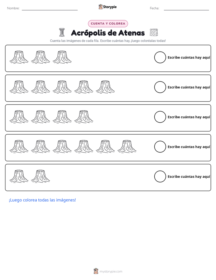 Contar y Colorear