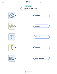 Gold Rush printable worksheet preview