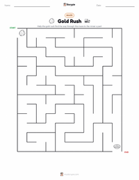Gold Rush printable worksheet preview