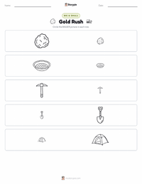 Gold Rush printable worksheet preview