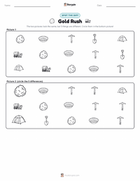 Gold Rush printable worksheet preview