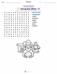 Podgląd drukowalnego arkusza ćwiczeń Kalifornijska gorączka złota