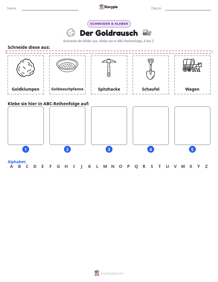 Schneiden & Einfügen Alphabet