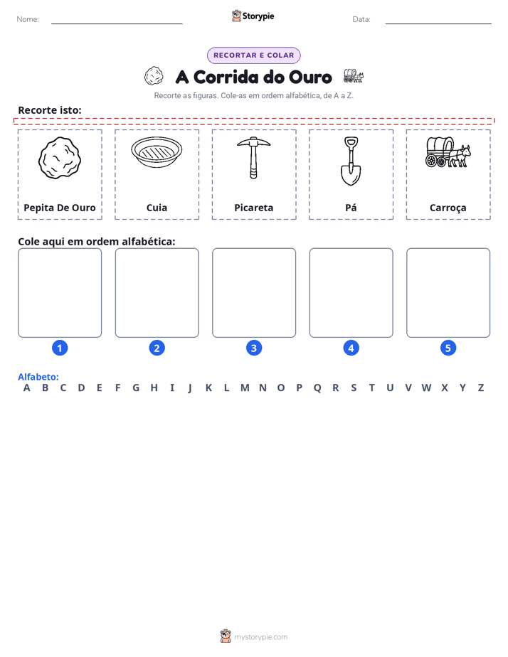 Recortar & Colar Alfabeto