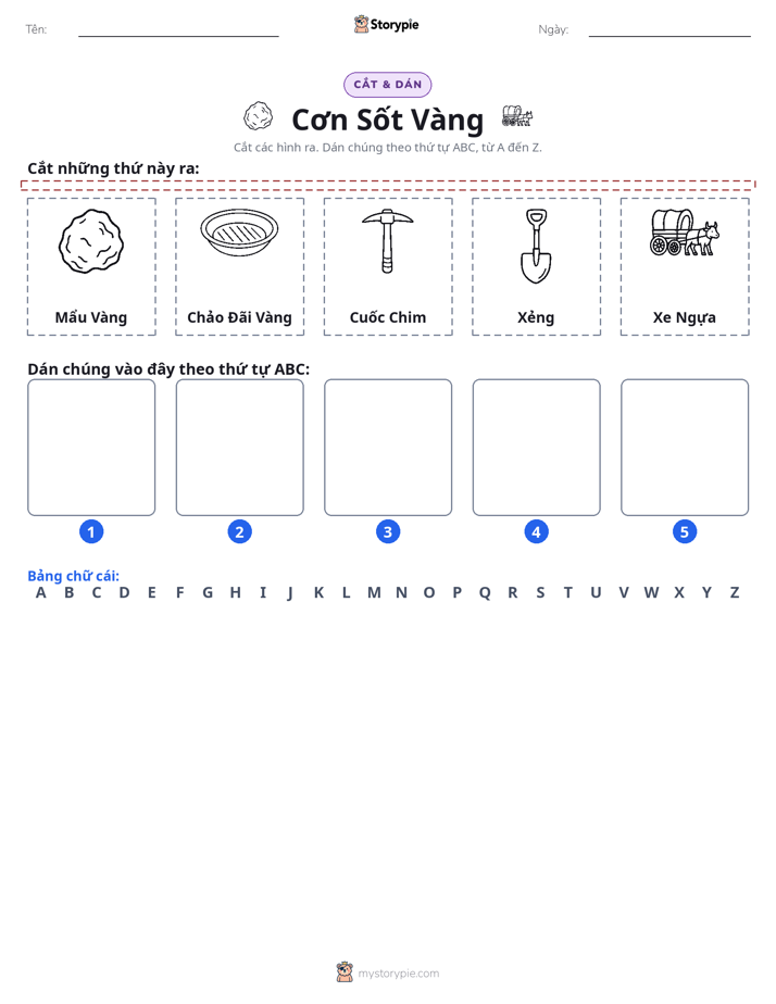 Cắt & Dán Chữ Cái