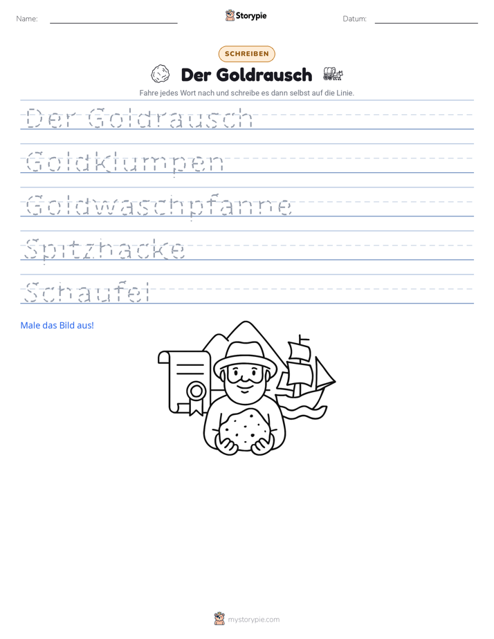 Schreibübung
