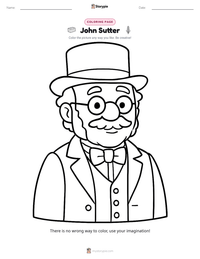 John Sutter coloring page for kids