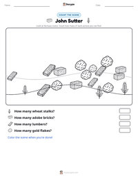 John Sutter printable worksheet preview