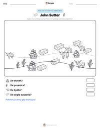 Podgląd drukowalnego arkusza ćwiczeń John Sutter