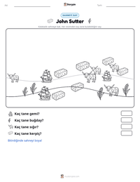 John Sutter yazdırılabilir çalışma sayfası önizlemesi