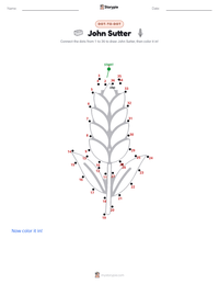 John Sutter printable worksheet preview