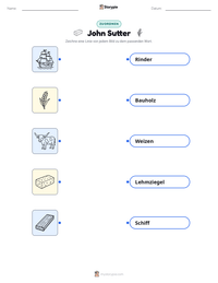 John Sutter druckbare Arbeitsblatt Vorschau