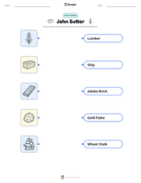 John Sutter printable worksheet for kids