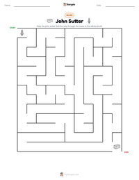 John Sutter printable worksheet preview