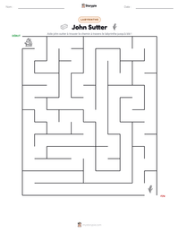 Aperçu de la feuille de travail imprimable John Sutter
