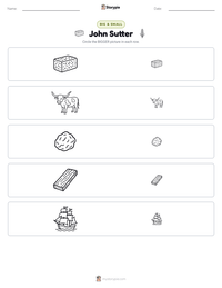 John Sutter printable worksheet preview