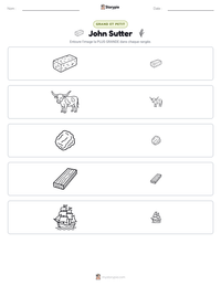 Aperçu de la feuille de travail imprimable John Sutter
