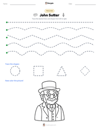 John Sutter printable worksheet preview