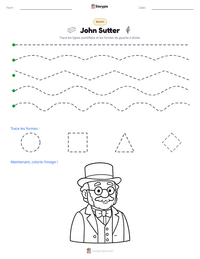 Aperçu de la feuille de travail imprimable John Sutter