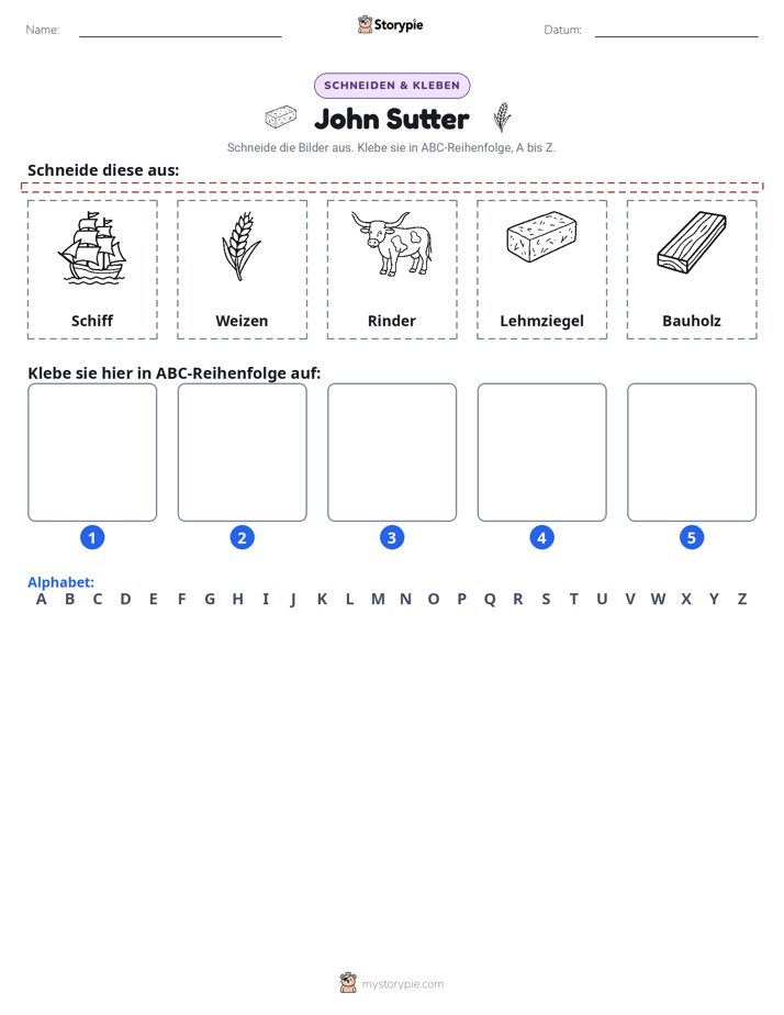 Schneiden & Einfügen Alphabet