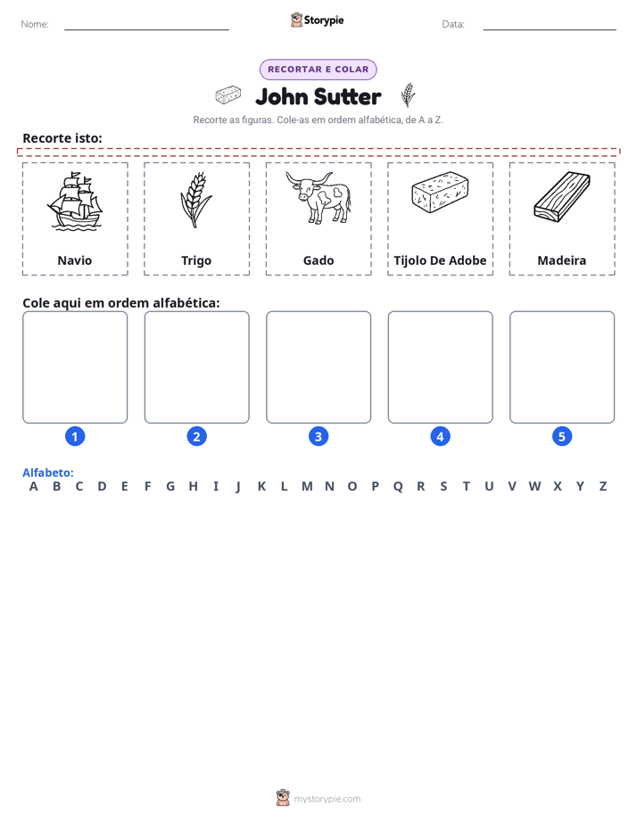 Recortar & Colar Alfabeto