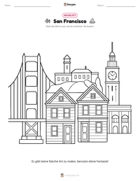 San Francisco druckbare Arbeitsblatt Vorschau