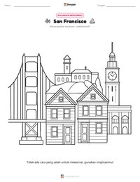 Prabaca lembar kerja cetak San Francisco
