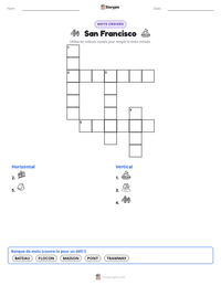 Aperçu de la feuille de travail imprimable San Francisco