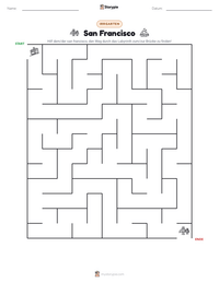San Francisco druckbare Arbeitsblatt Vorschau