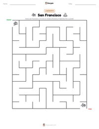 Anteprima della scheda stampabile di San Francisco