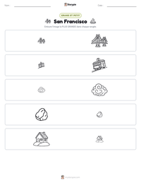 Aperçu de la feuille de travail imprimable San Francisco