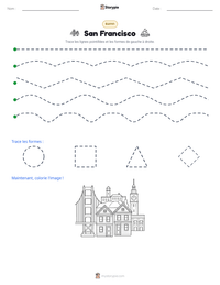Aperçu de la feuille de travail imprimable San Francisco