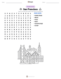 San Francisco afdrukbare werkblad voorbeeld