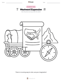 Westward Expansion coloring page for kids