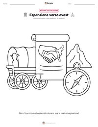 Pagina da colorare di Espansione verso ovest per bambini