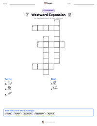 Westward Expansion printable worksheet preview