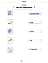 Westward Expansion printable worksheet for kids