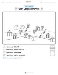 Gian Lorenzo Bernini printable worksheet preview